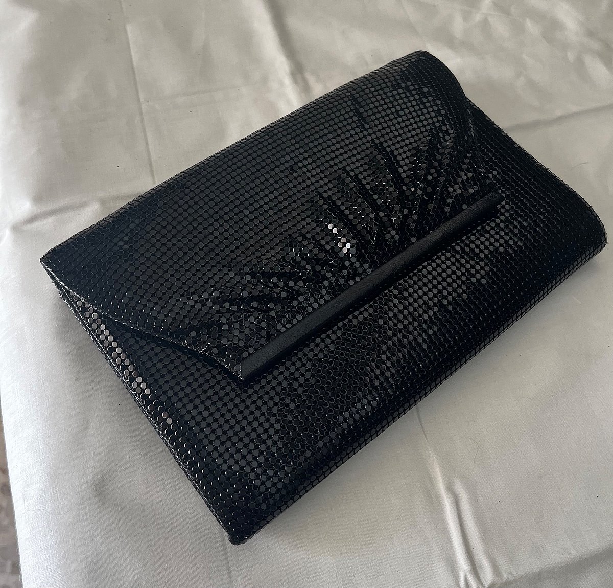 Black Shimmering Evening Clutch Bag, photo 6