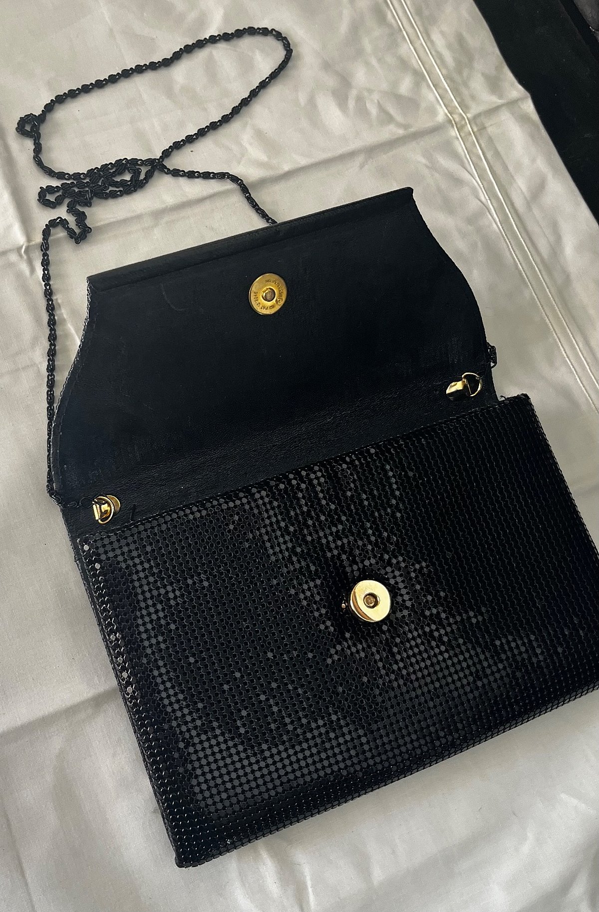 Black Shimmering Evening Clutch Bag, photo 2