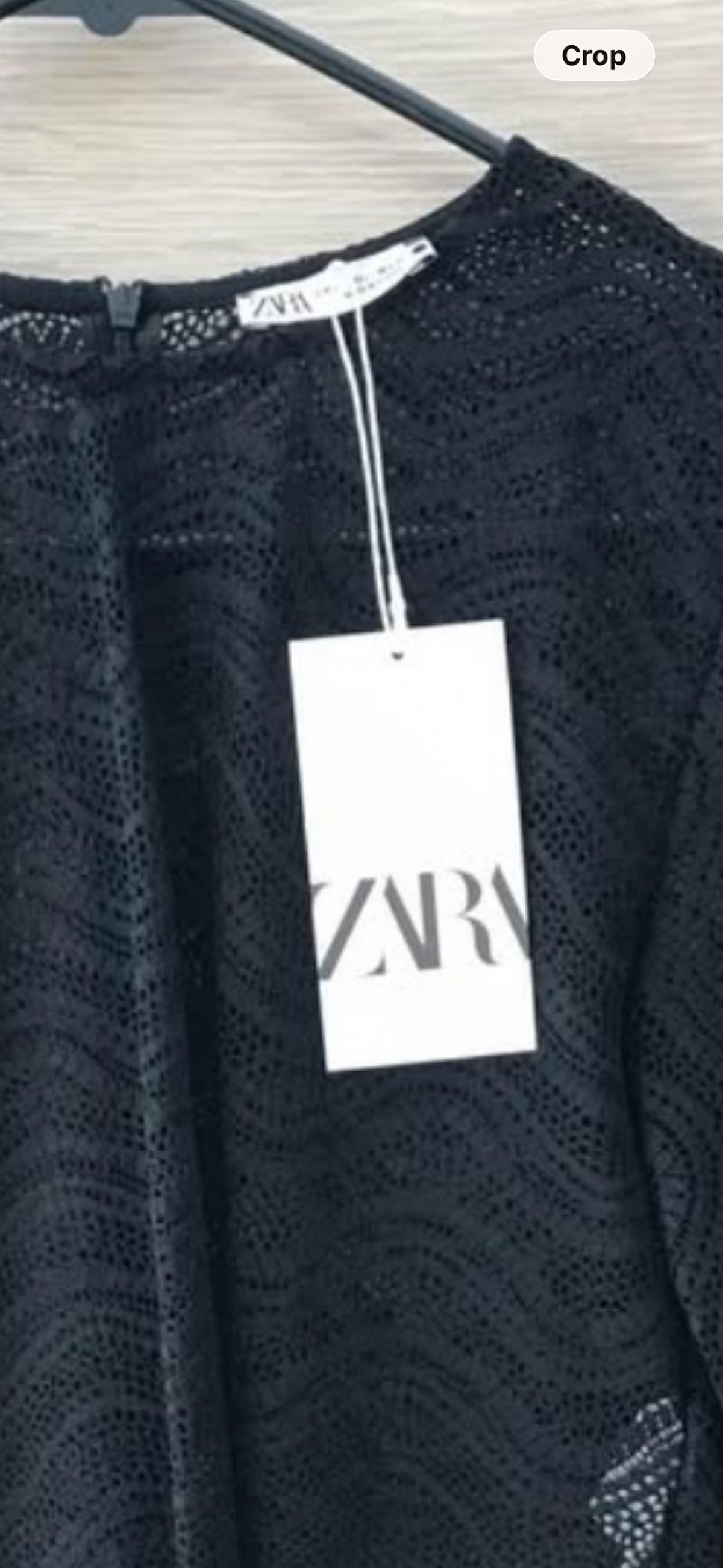 Zara Black Lace Long-Sleeve Top, photo 3