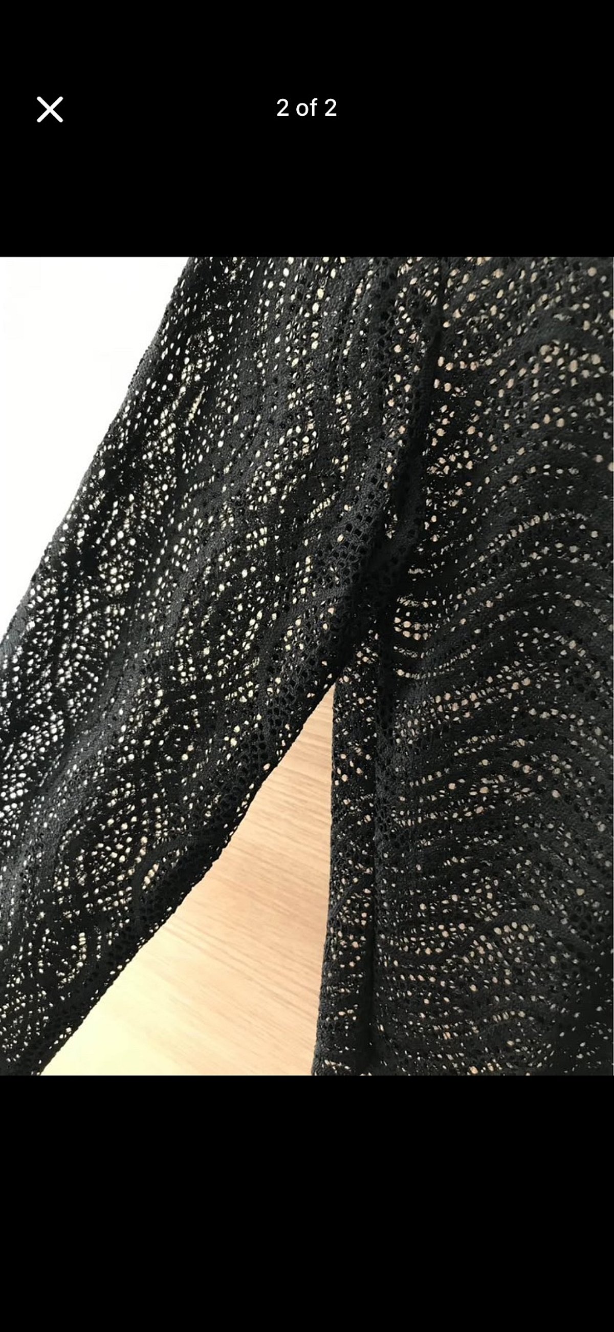 Zara Black Lace Long-Sleeve Top, photo 2