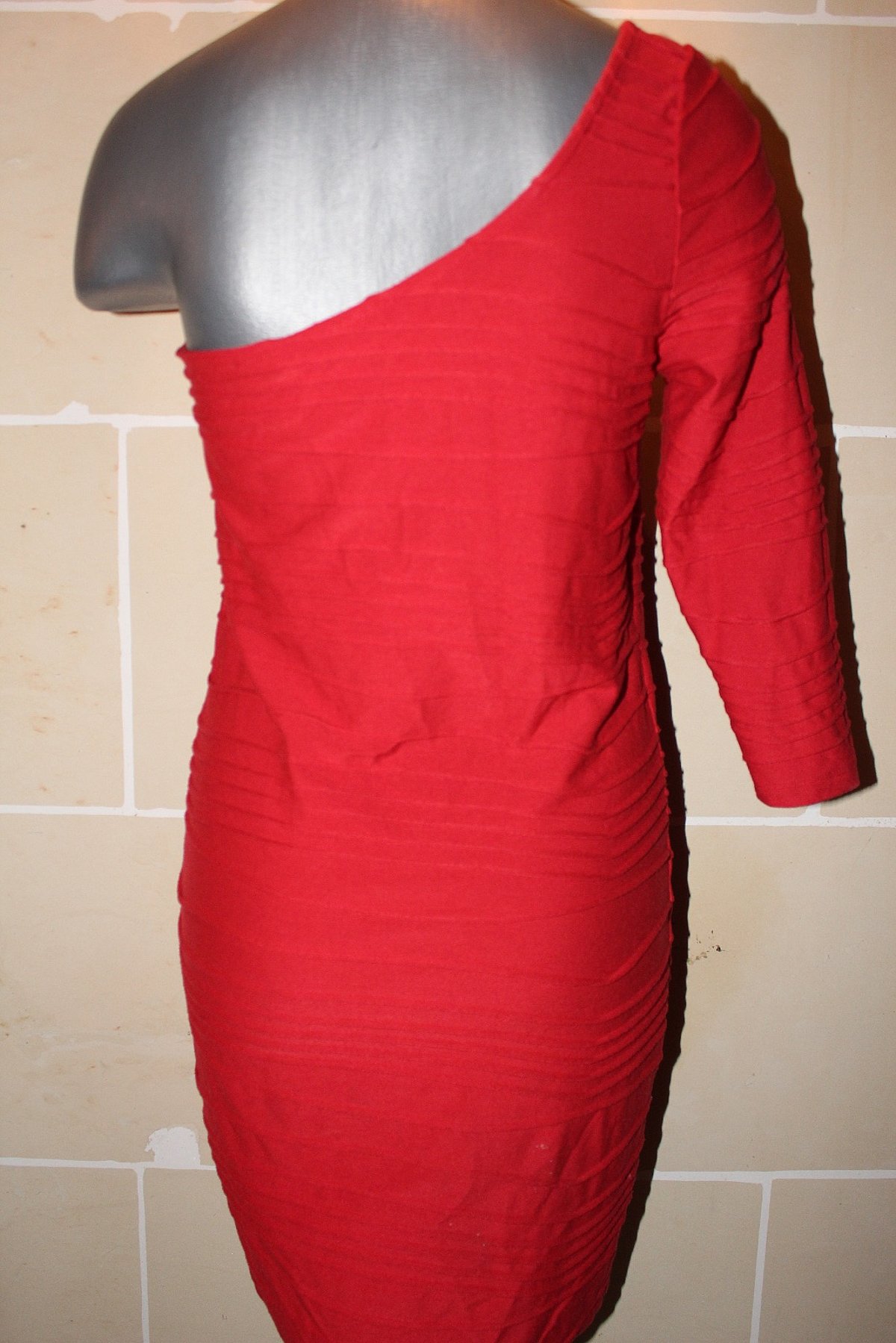 River Island Red One Shoulder Dress, photo 3