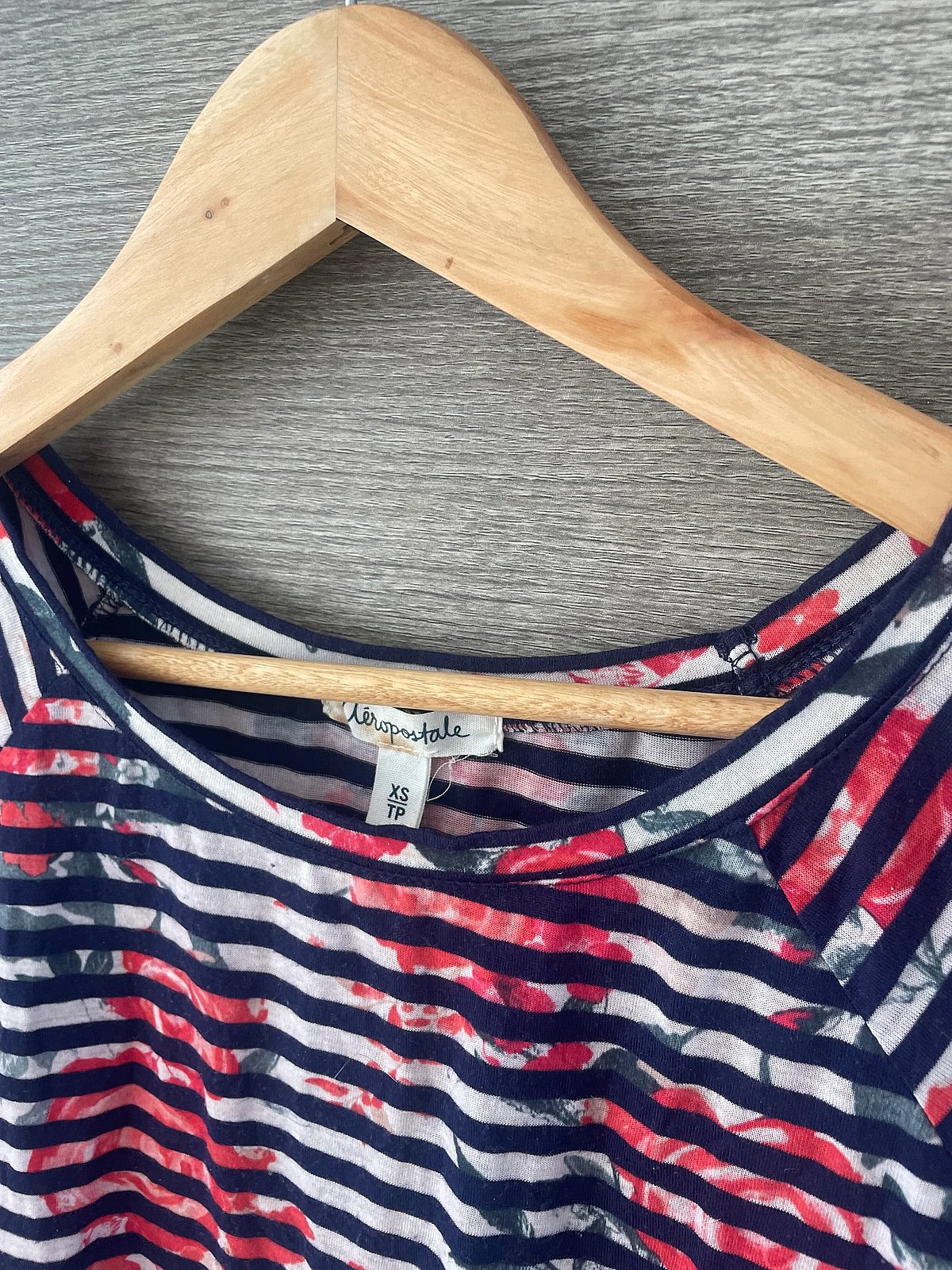 Aeropostale Striped Floral T‑Shirt - photo 2