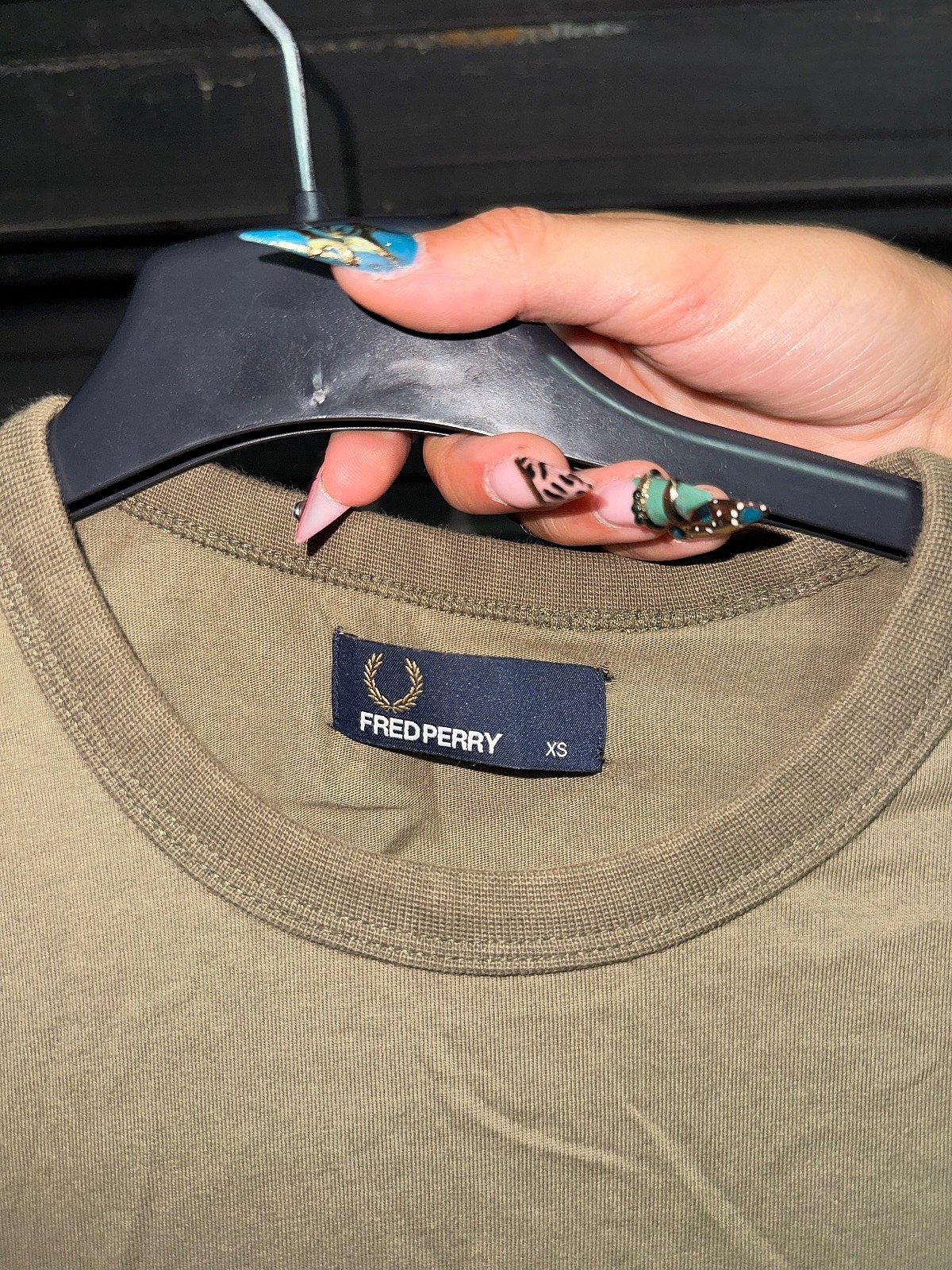 Fred Perry Olive Crew-Neck Tee, photo 4