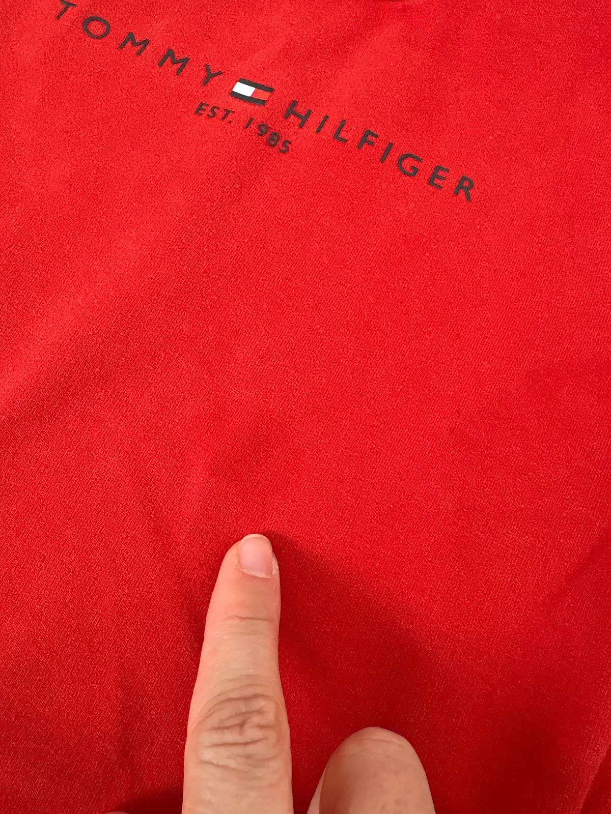 Tommy Hilfiger red cotton sweatshirt, photo 3