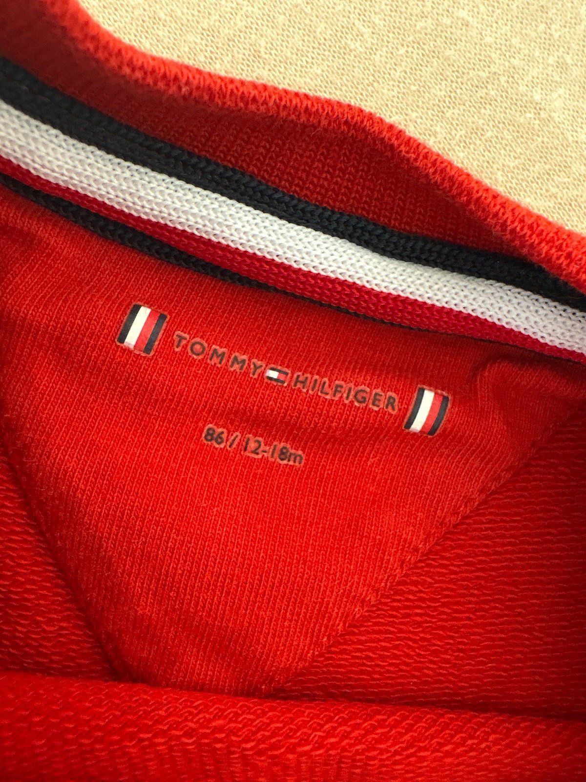 Tommy Hilfiger red cotton sweatshirt, photo 2