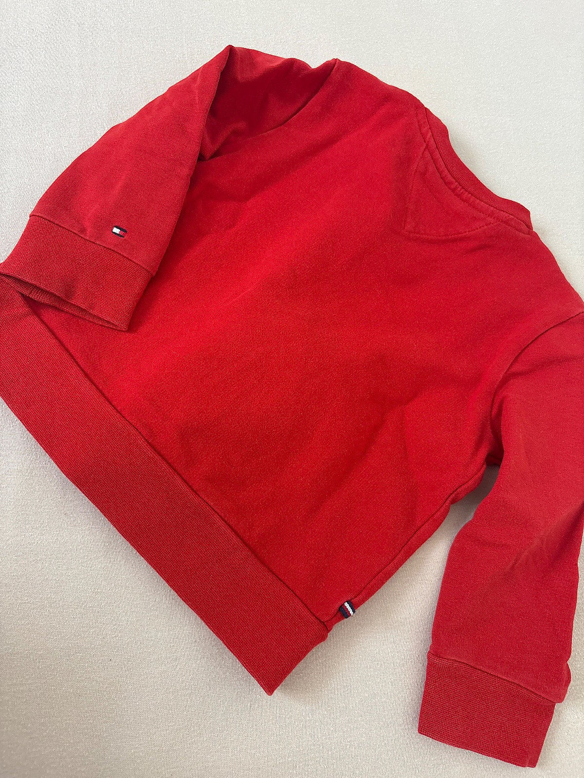 Tommy Hilfiger red cotton sweatshirt, photo 4