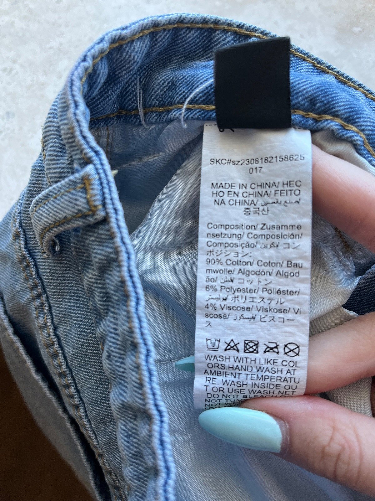 Light wash denim cargo skirt, photo 4