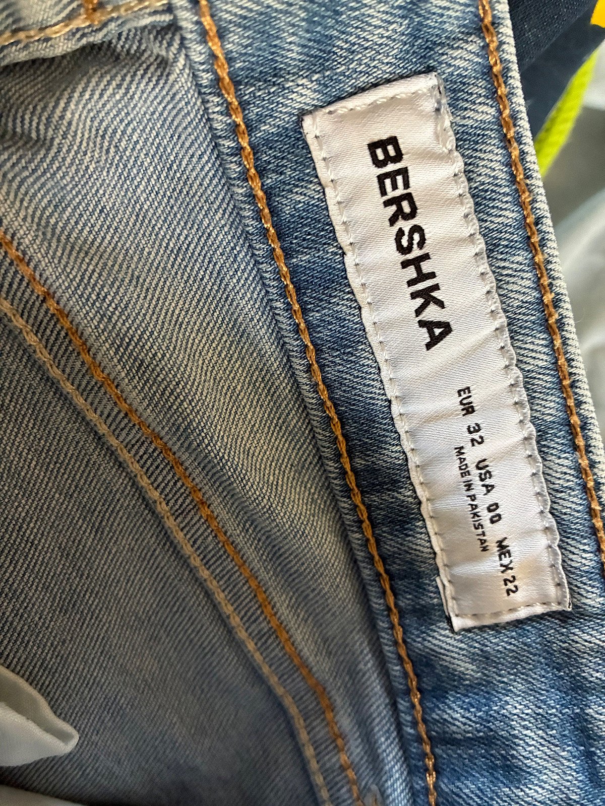 Bershka high-waisted light blue jeans, photo 4