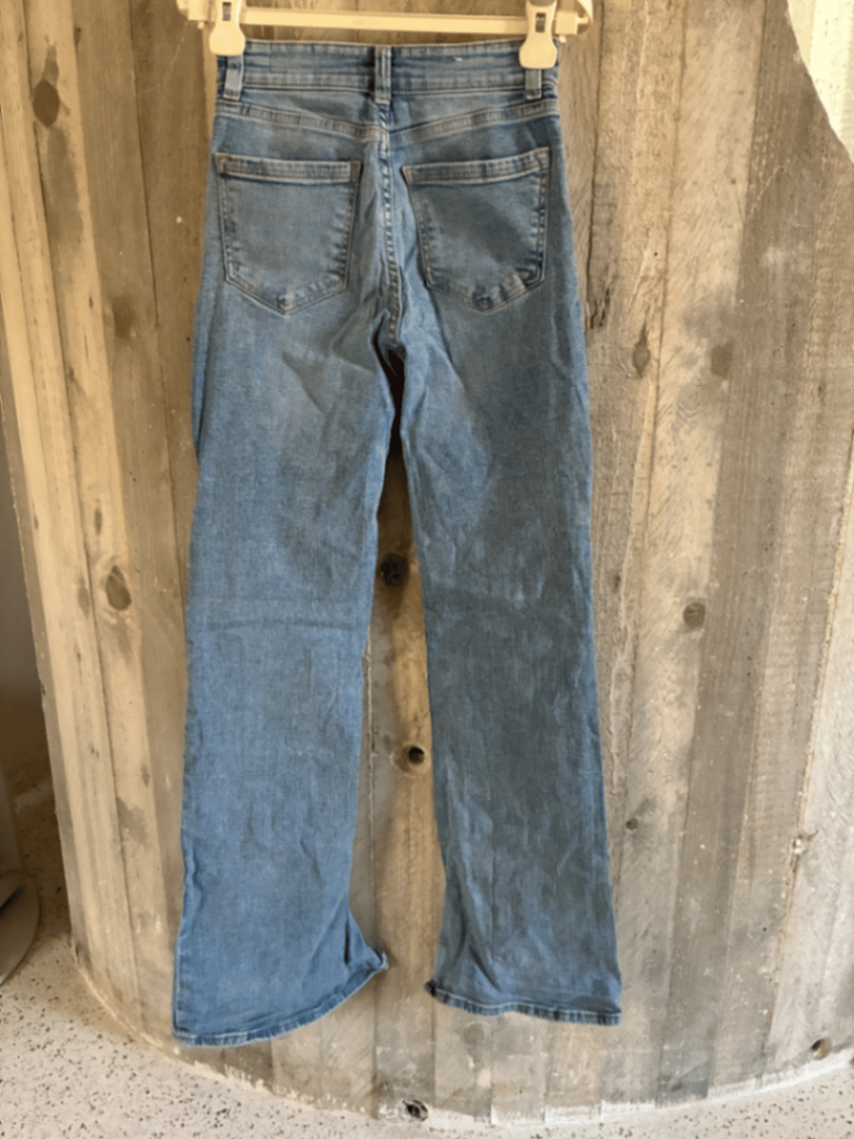 Bershka high-waisted light blue jeans, photo 3