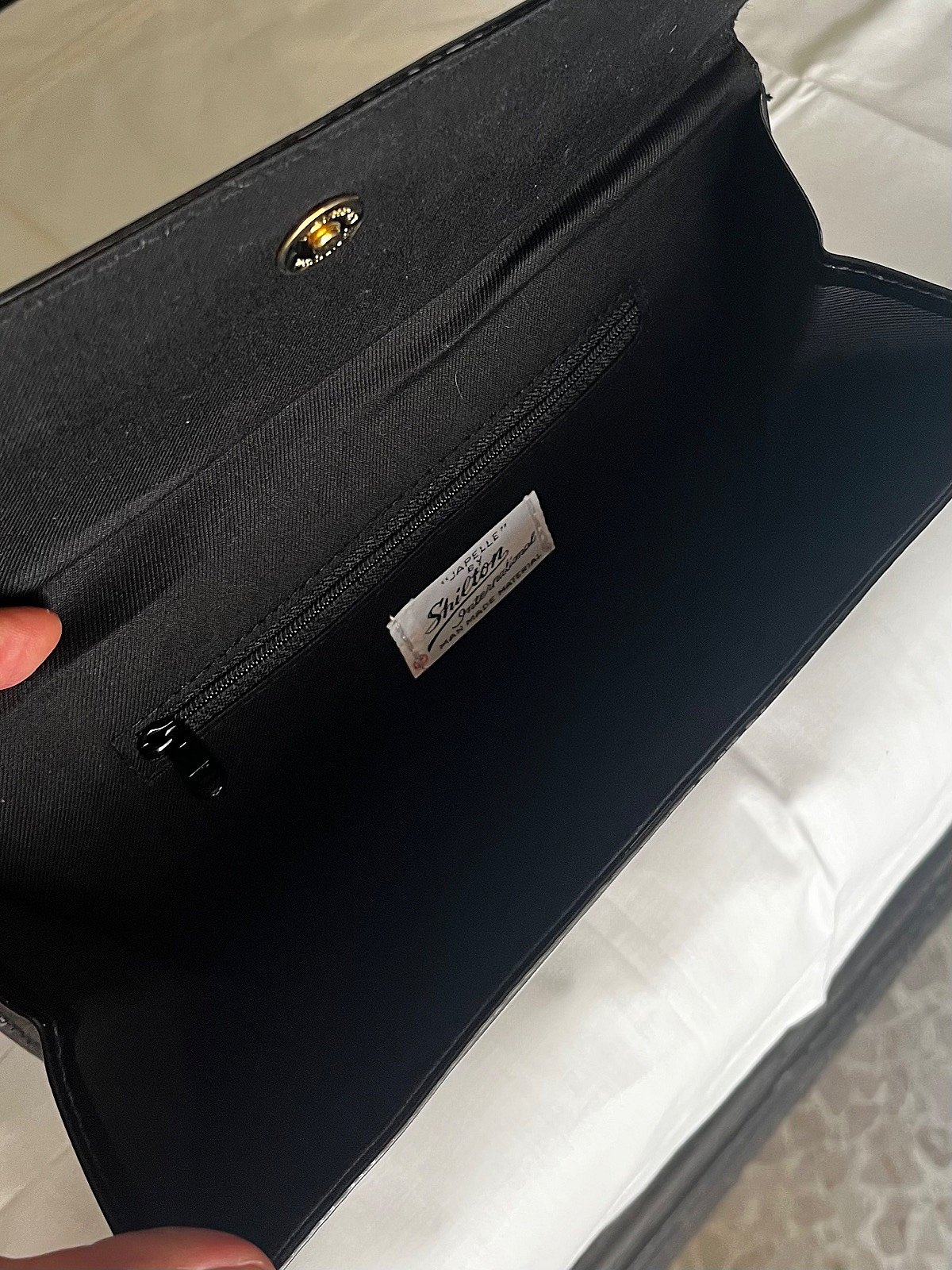 Classic Black Patent Clutch Bag, photo 6