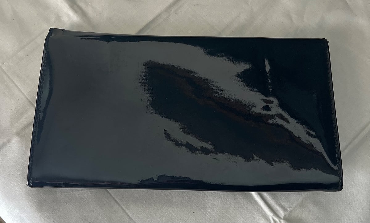 Classic Black Patent Clutch Bag, photo 3