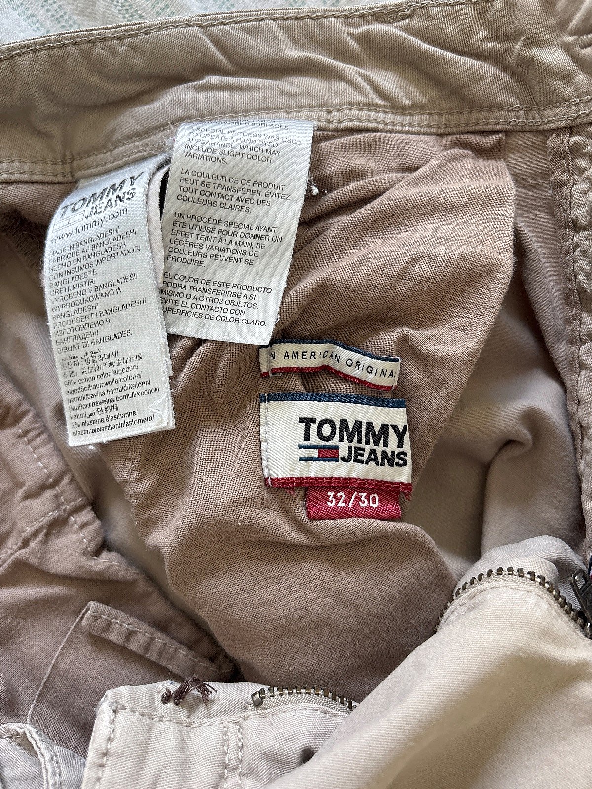 Tommy Jeans beige cotton trousers, photo 3