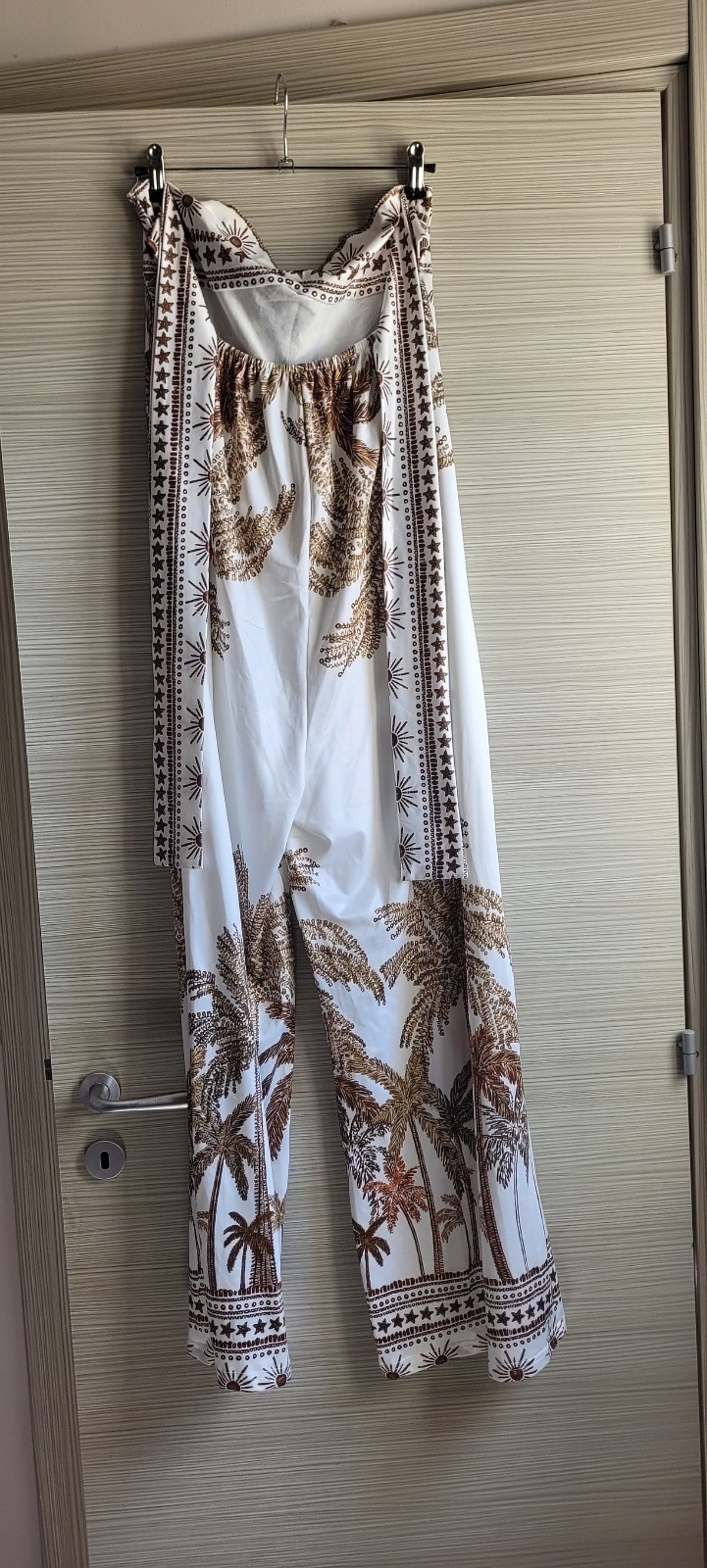 Palm Print Wide Leg Jumpsuit, photo 2