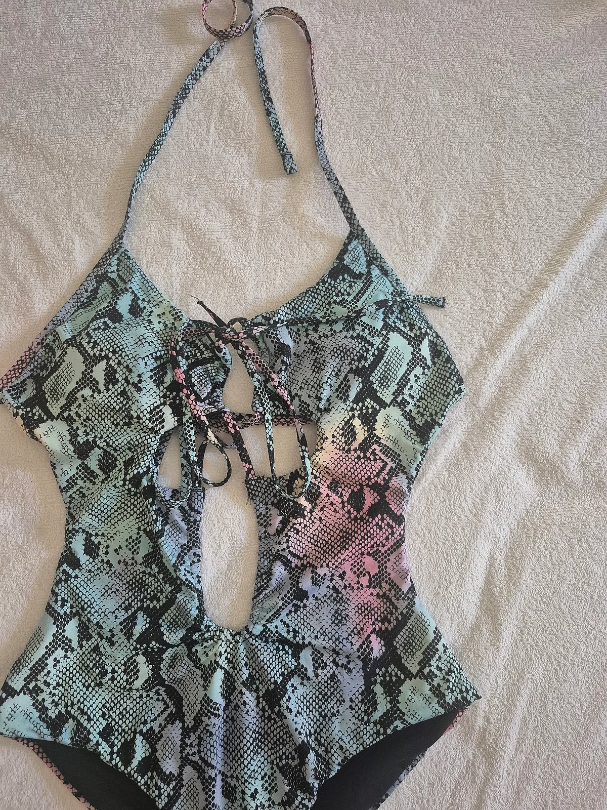 Snake Print Halter Neck Swimsuit size S/M, photo 3