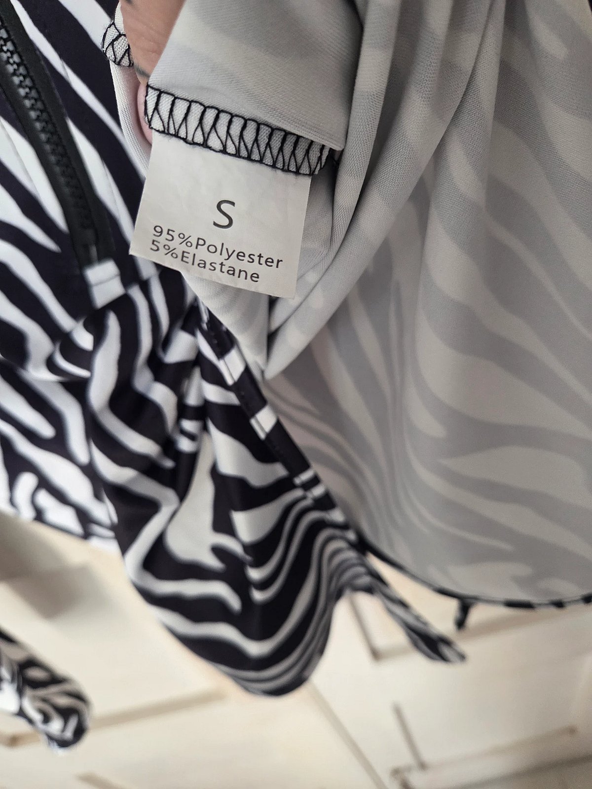 Zebra Print Zip Front Bodysuit, photo 4