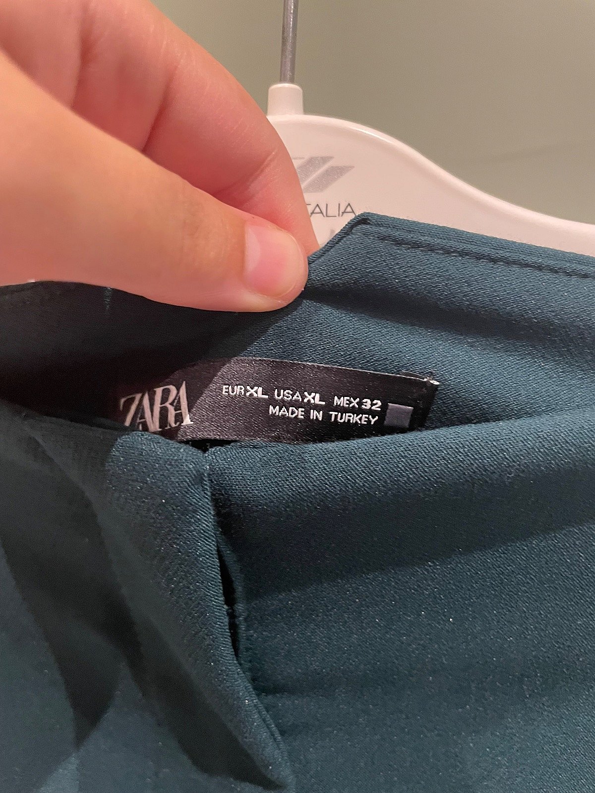 Dark green tailored high-waisted trousers, photo 5