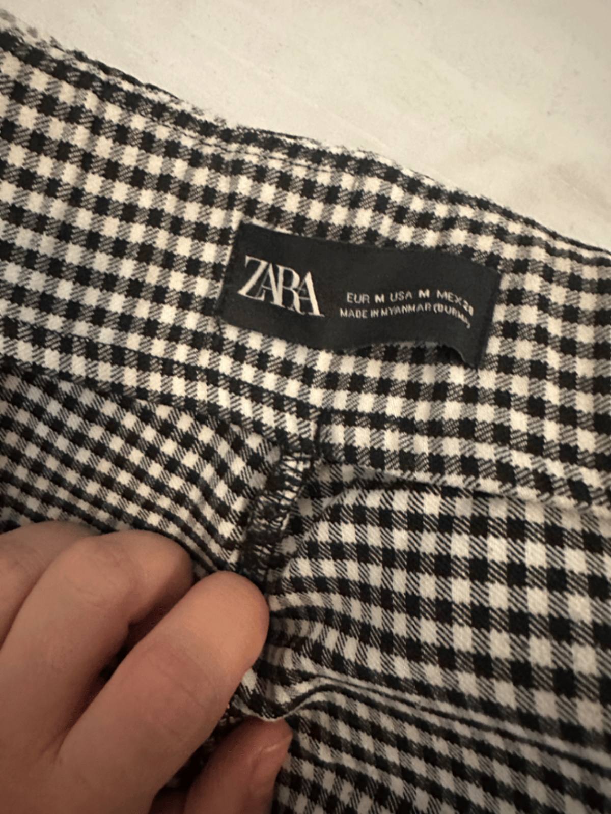 Zara Gingham High-Waist Trousers, photo 3