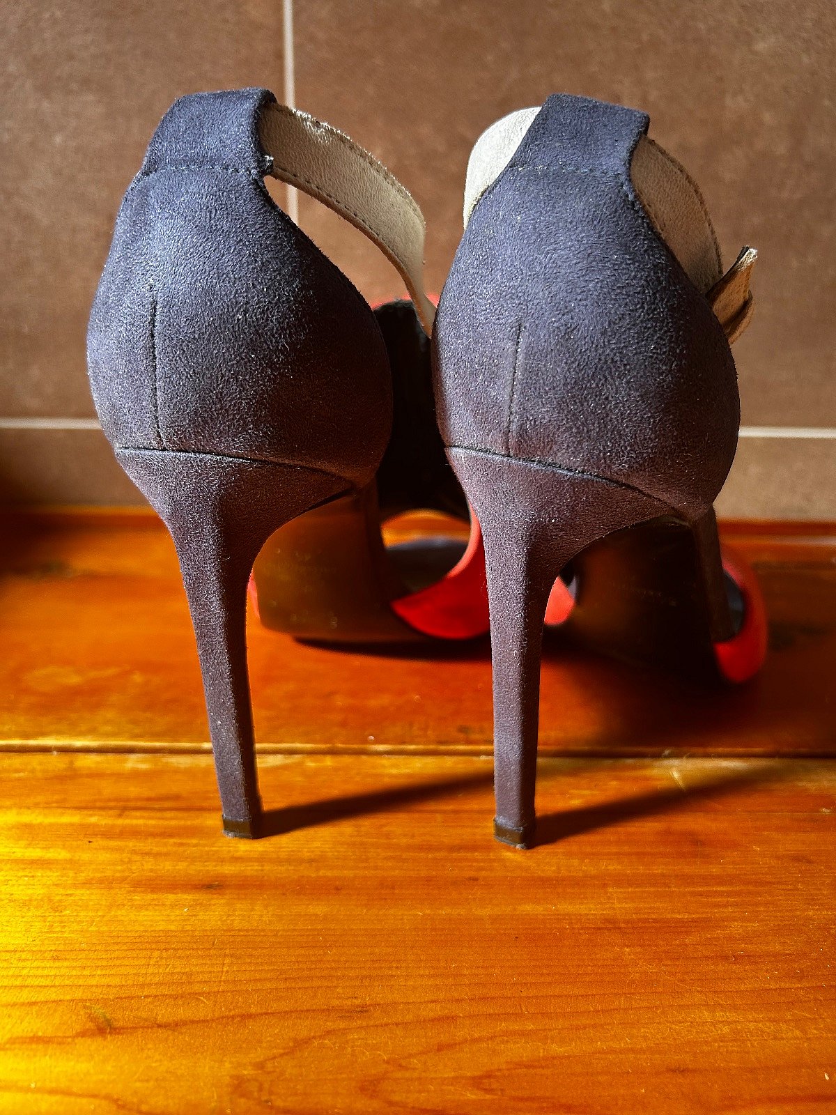 Zara red suede heeled sandals - photo 2