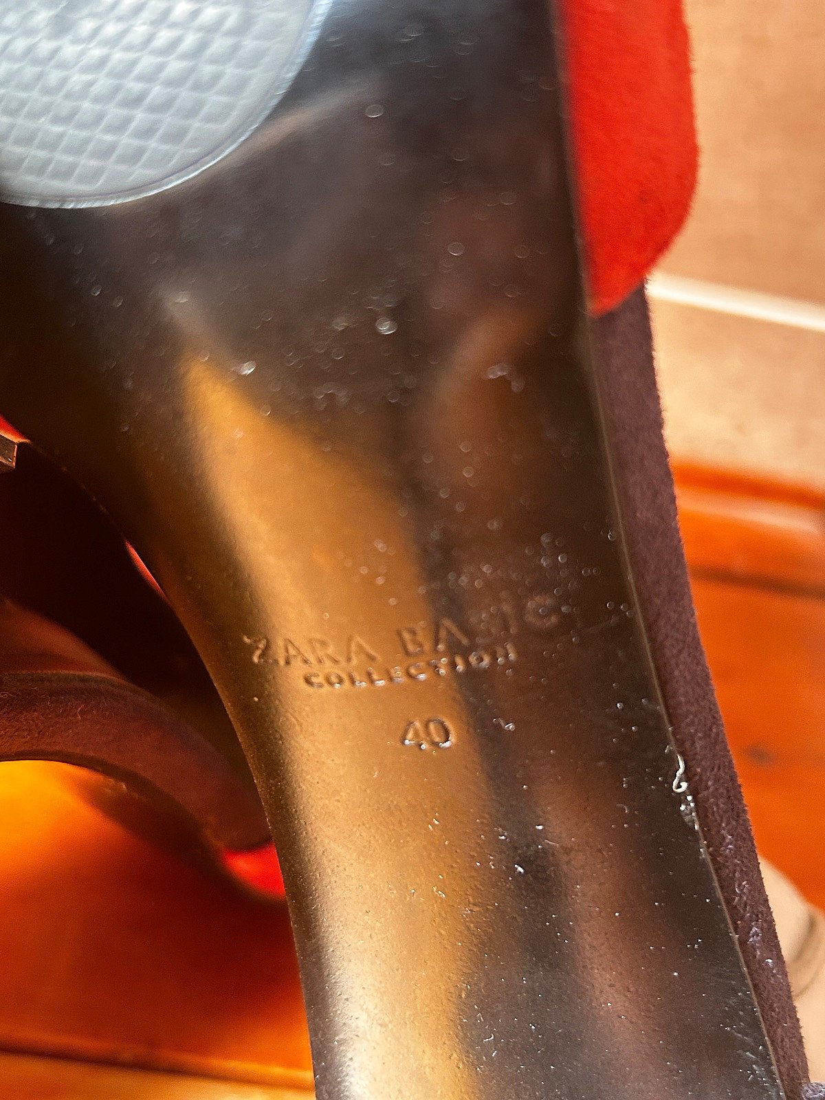 Zara red suede heeled sandals - photo 3