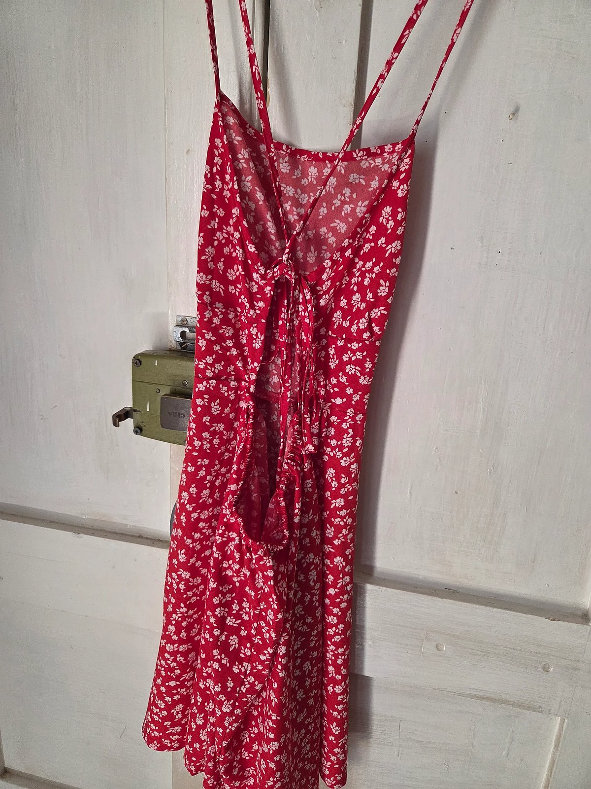 Red Floral Lace Back Dress, photo 3