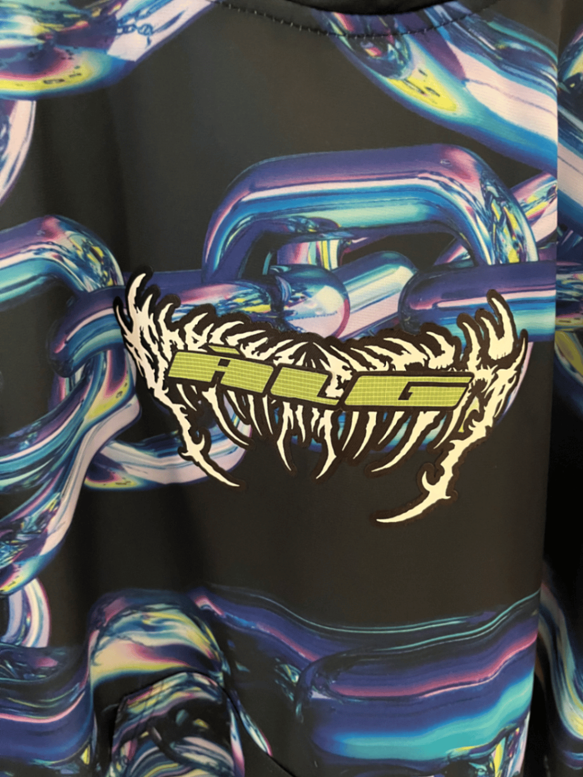 Abstract Chain Pattern Hoodie - photo 3