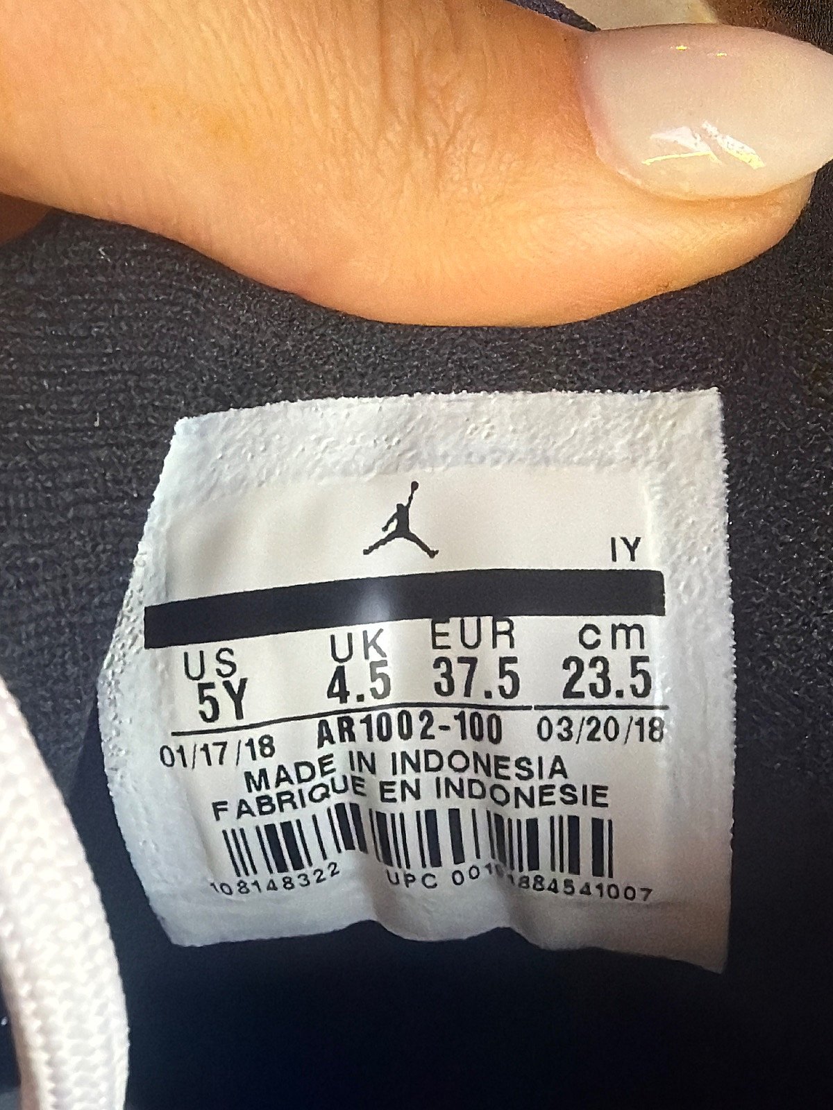 Sneakers Jordan bianche e nere 37,5 eu Like New  - photo 4