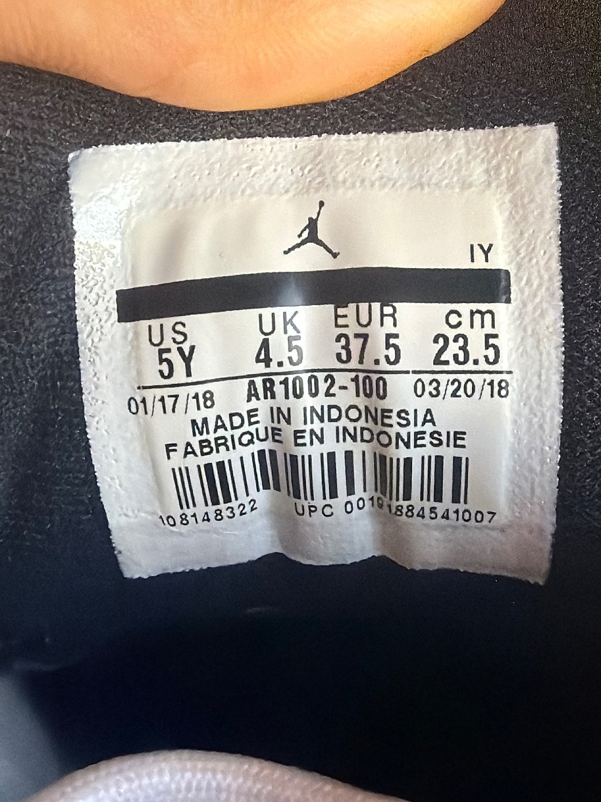 Sneakers Jordan bianche e nere 37,5 eu Like New  - photo 5