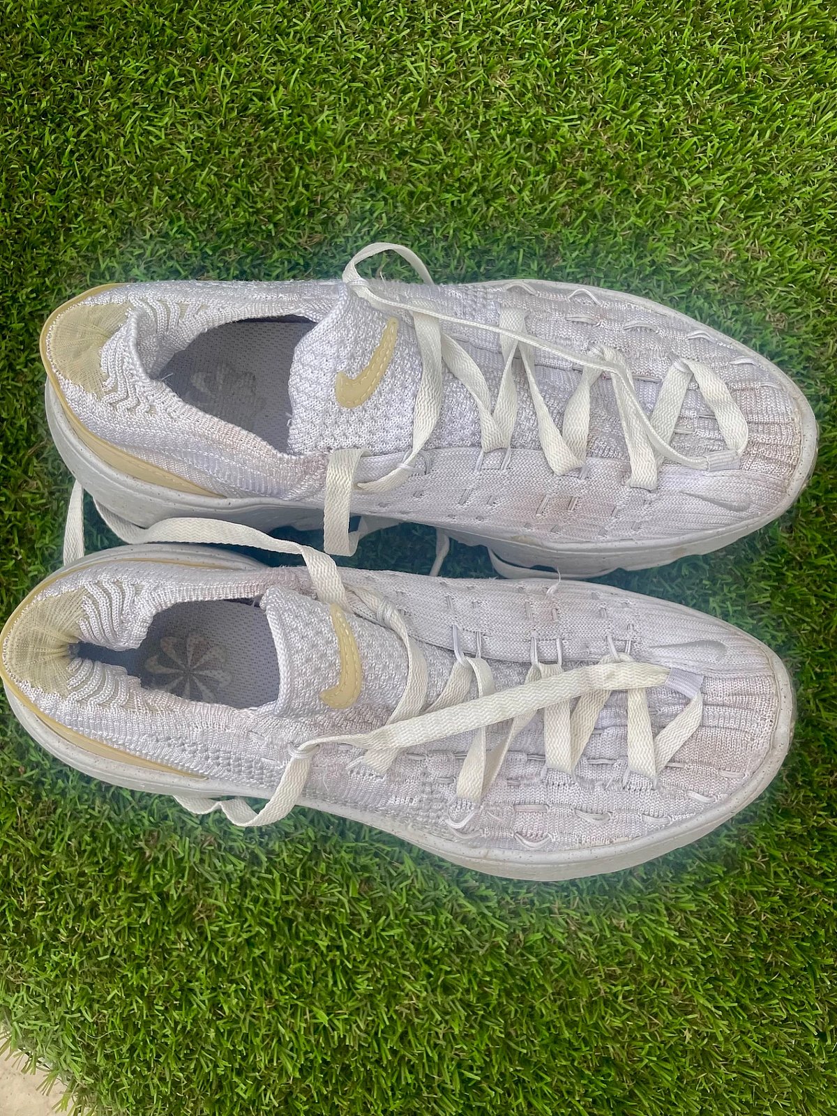 Nike White Knit Platform Trainers, photo 6