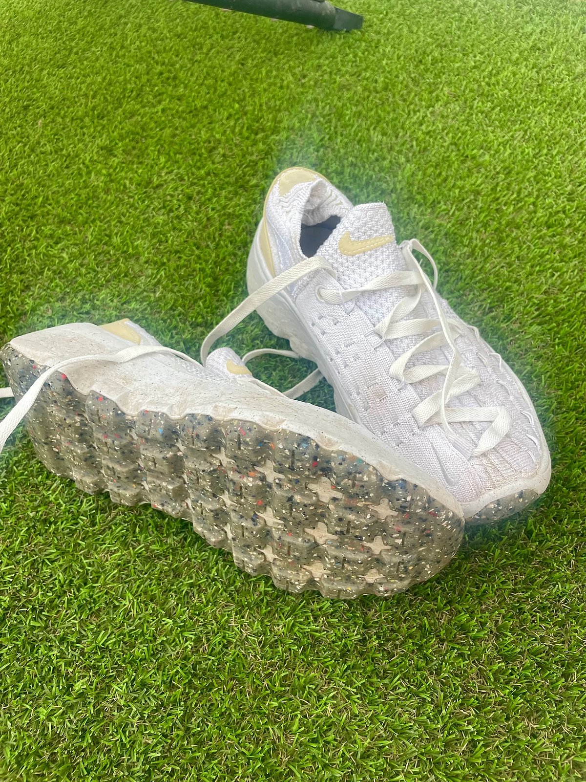 Nike White Knit Platform Trainers, photo 4