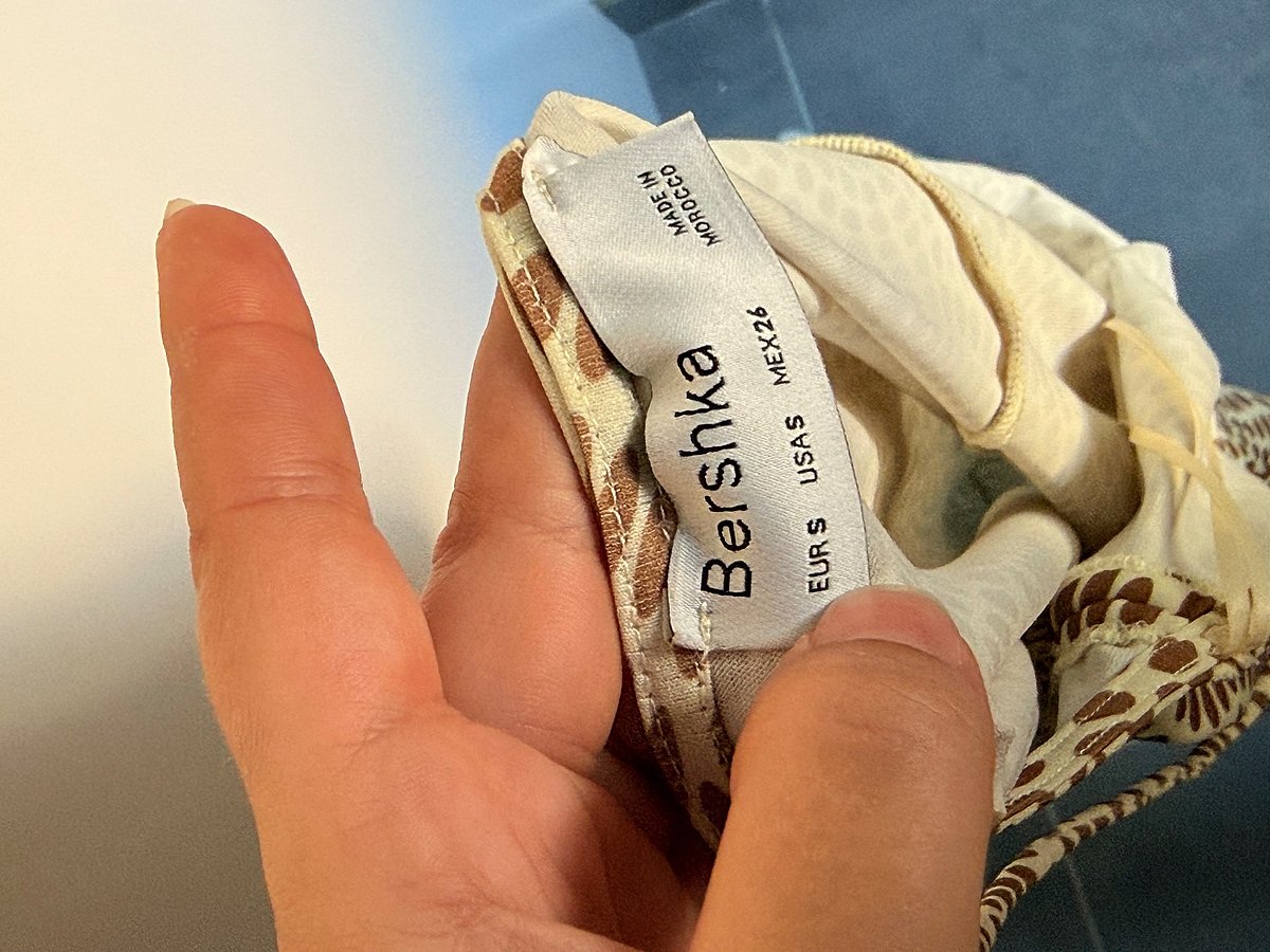Bershka ruched patterned midi dress, photo 4