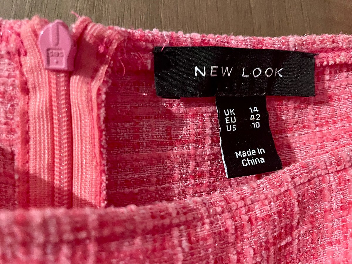 Pink textured puff sleeve dress, photo 3