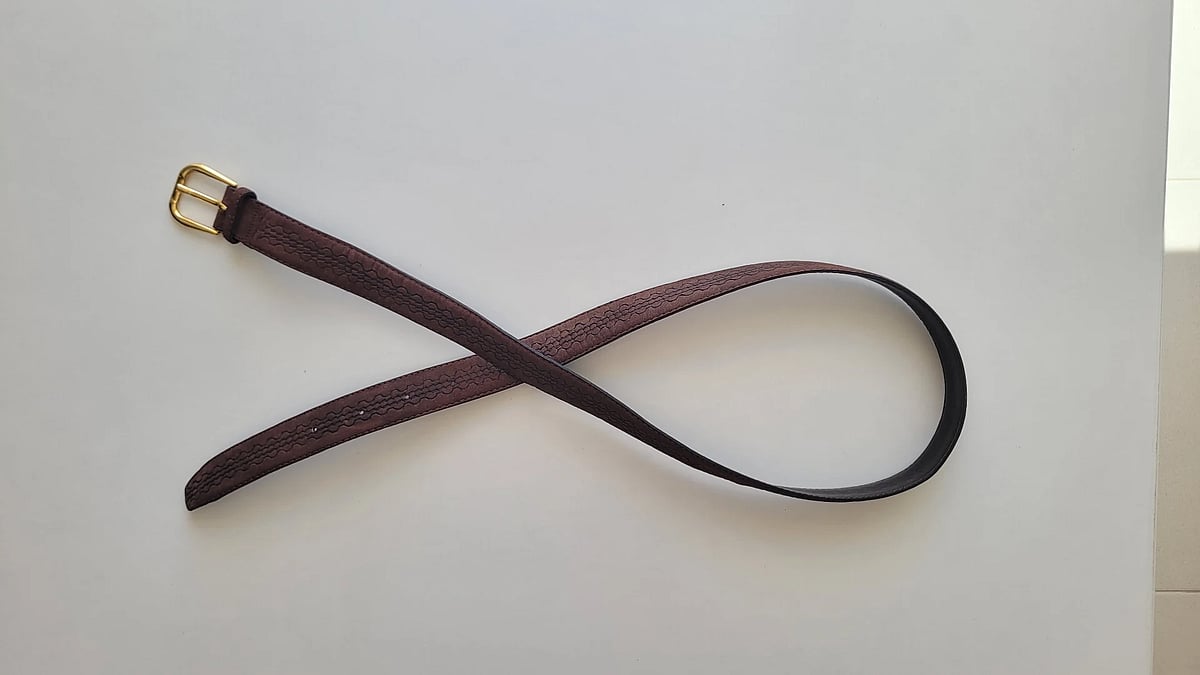 Tan Stitched Leather Belt, photo 2