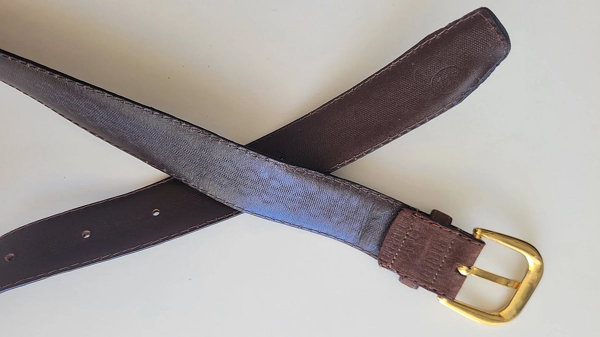 Tan Stitched Leather Belt, photo 4