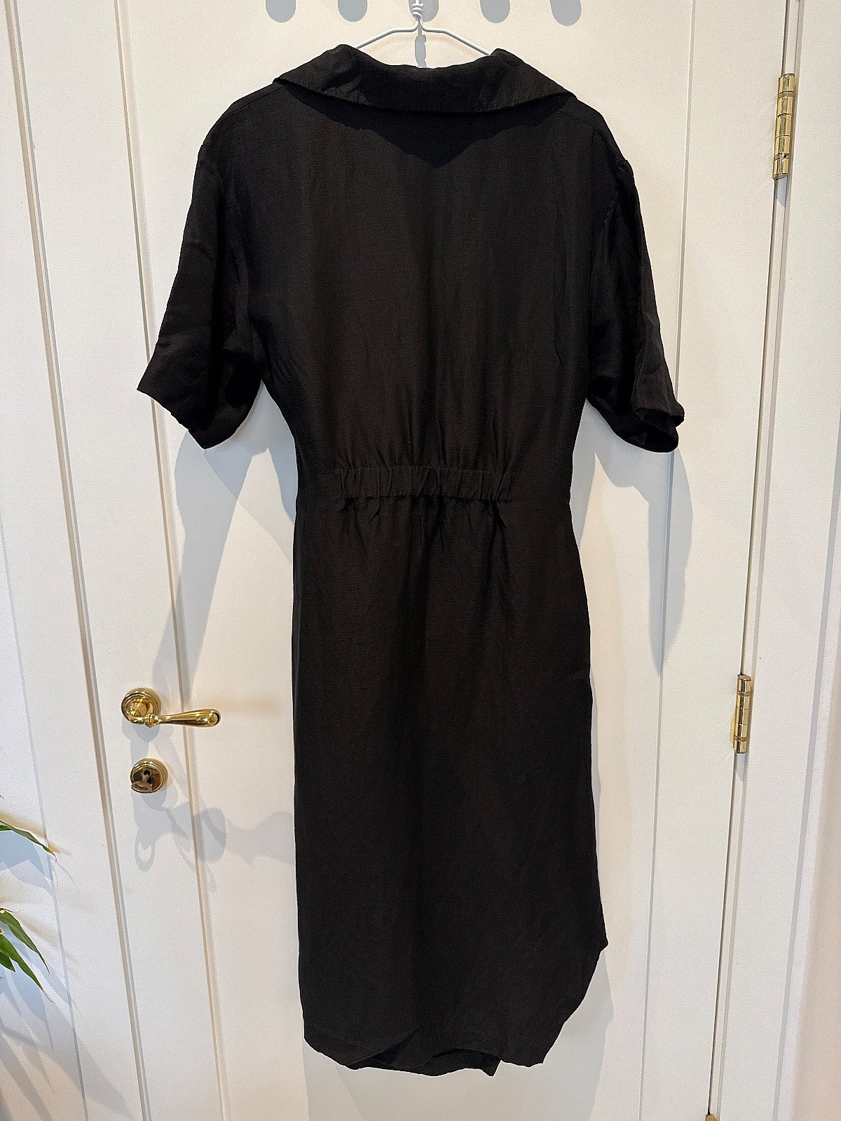Sandro Black Wrap Linen Blend Dress - photo 2