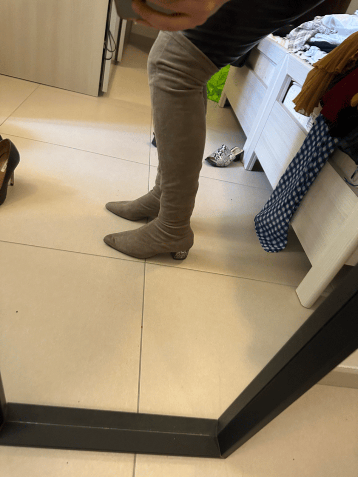 Elegant Grey Over-The-Knee Boots, photo 2