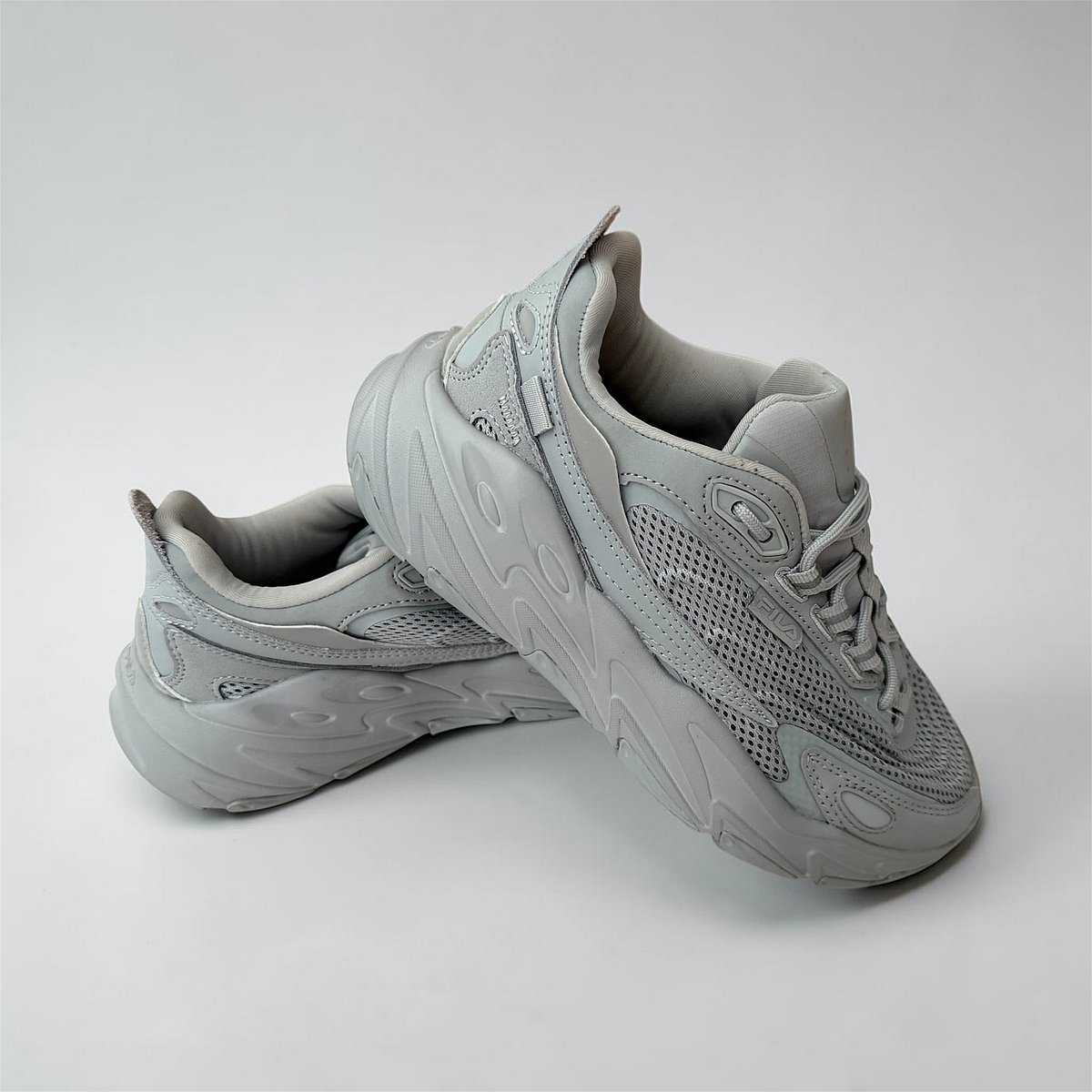 Chunky Grey Lace-up Trainers, photo 2