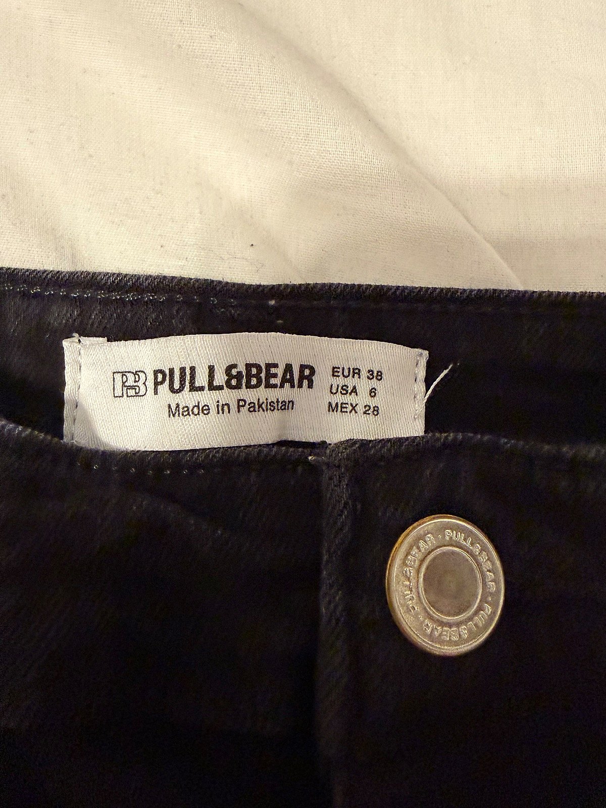 Black Denim High Waisted Shorts, photo 3