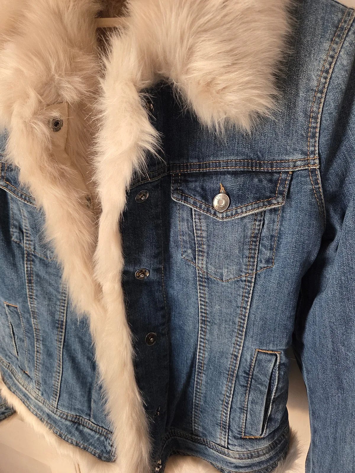 Liu Jo faux-fur denim jacket, photo 3
