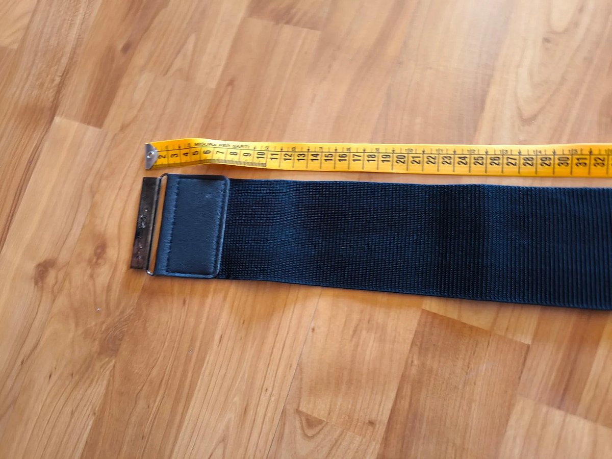 Classic black elasticated waist belt, photo 3