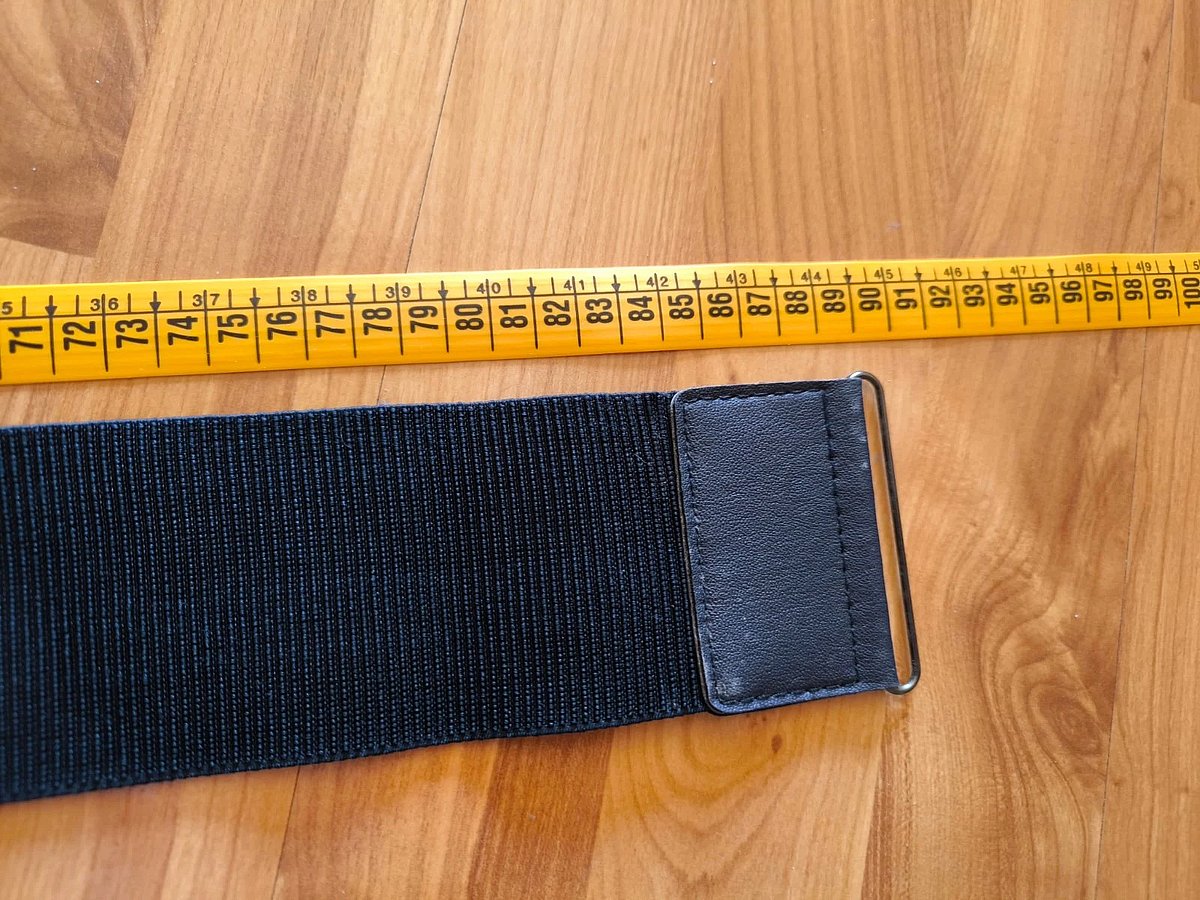 Classic black elasticated waist belt, photo 2