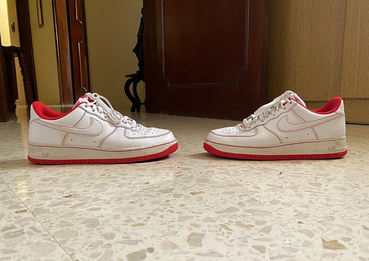 Nike Air Force 1 '07 Stitch in White/University Red, photo 2