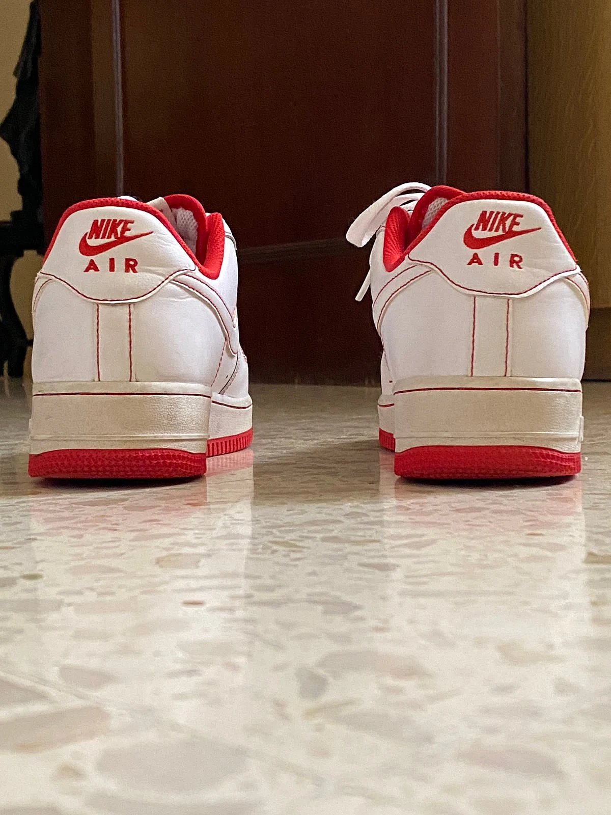 Nike Air Force 1 '07 Stitch in White/University Red, photo 4