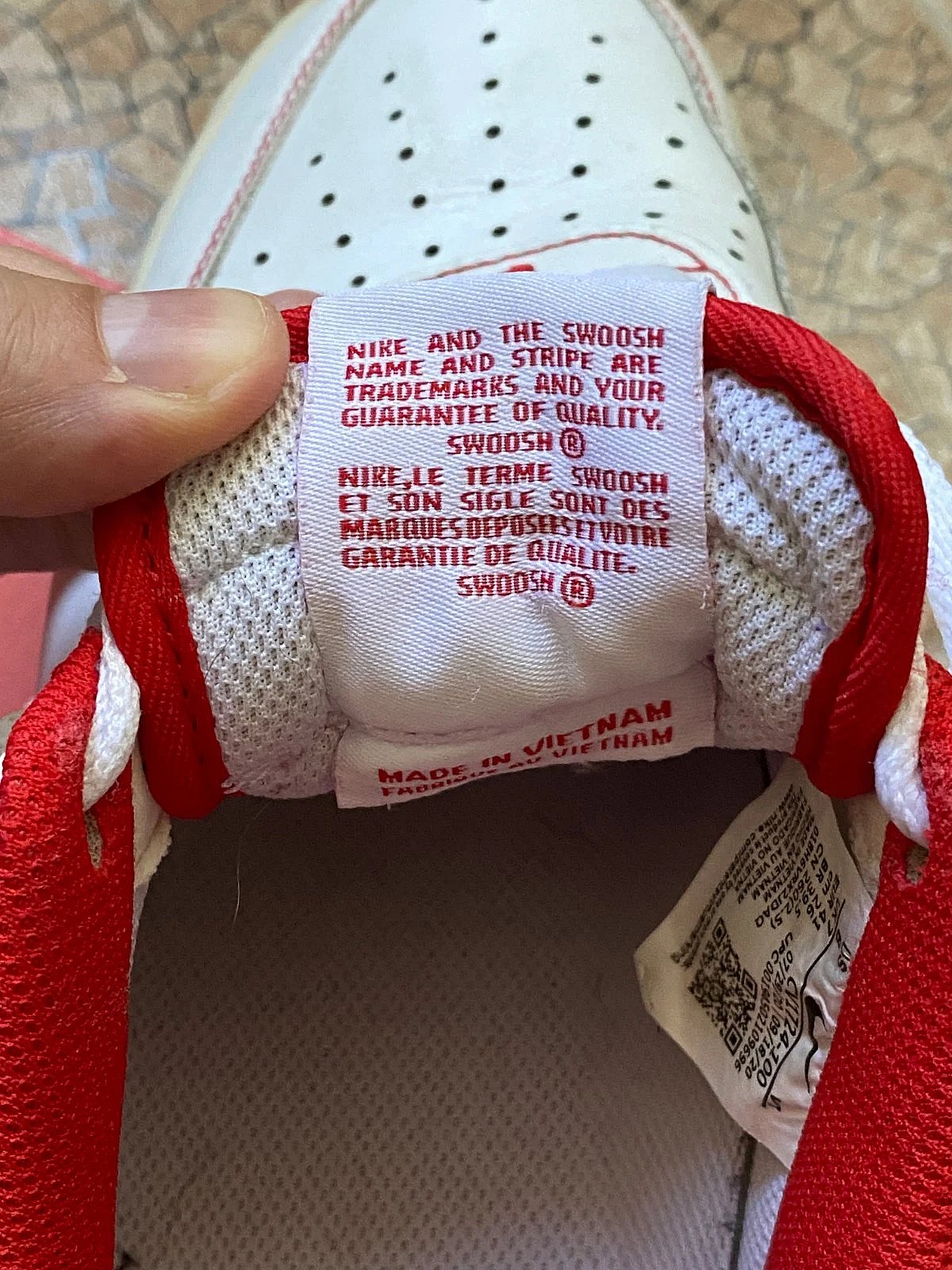 Nike Air Force 1 '07 Stitch in White/University Red, photo 5