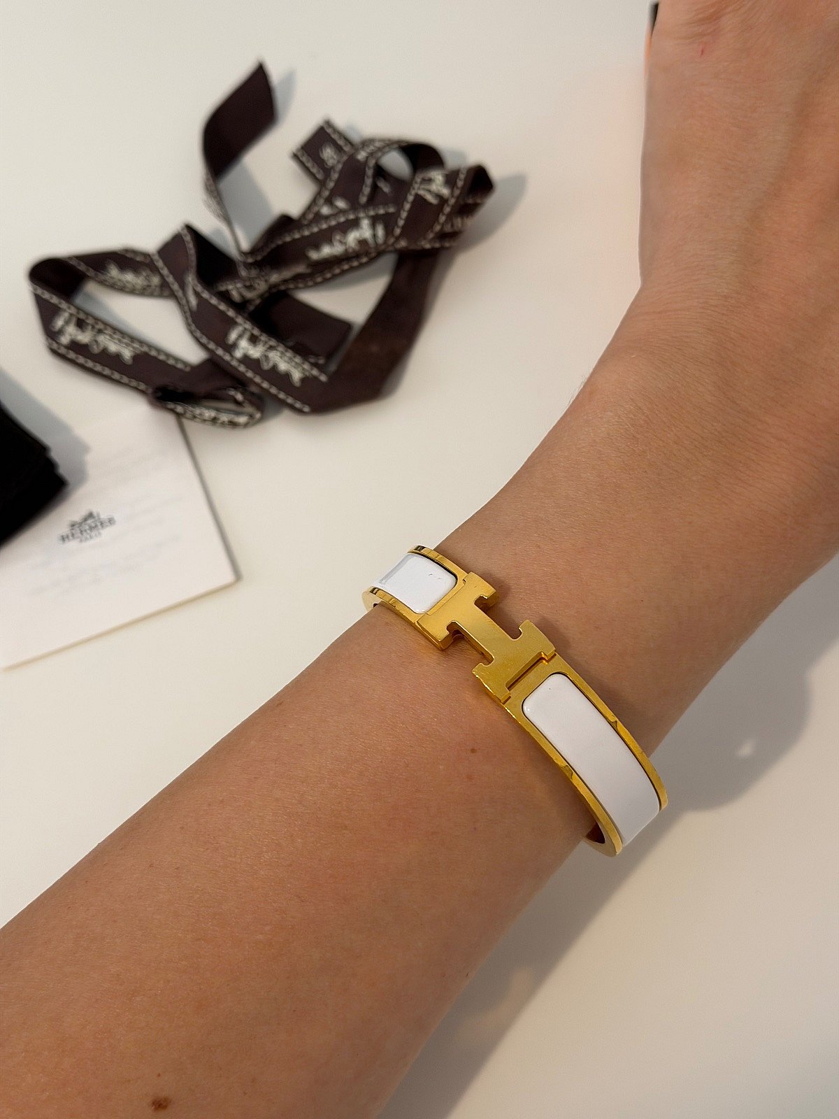 Hermès Clic H Gold Bracelet, photo 5