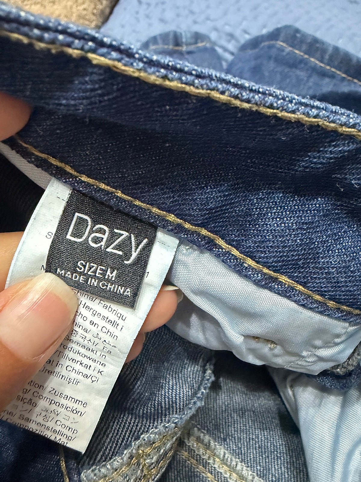 Classic blue denim shorts, photo 4