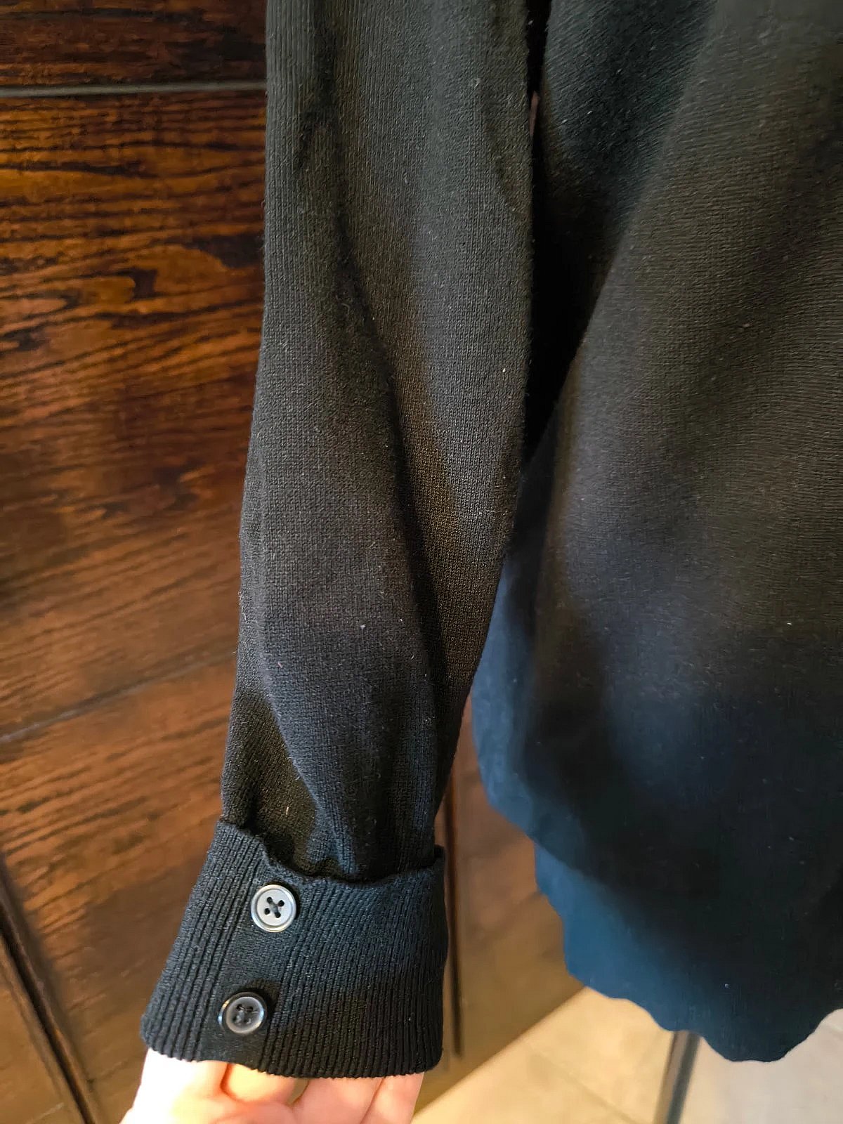 Classic black knitted jumper, photo 2