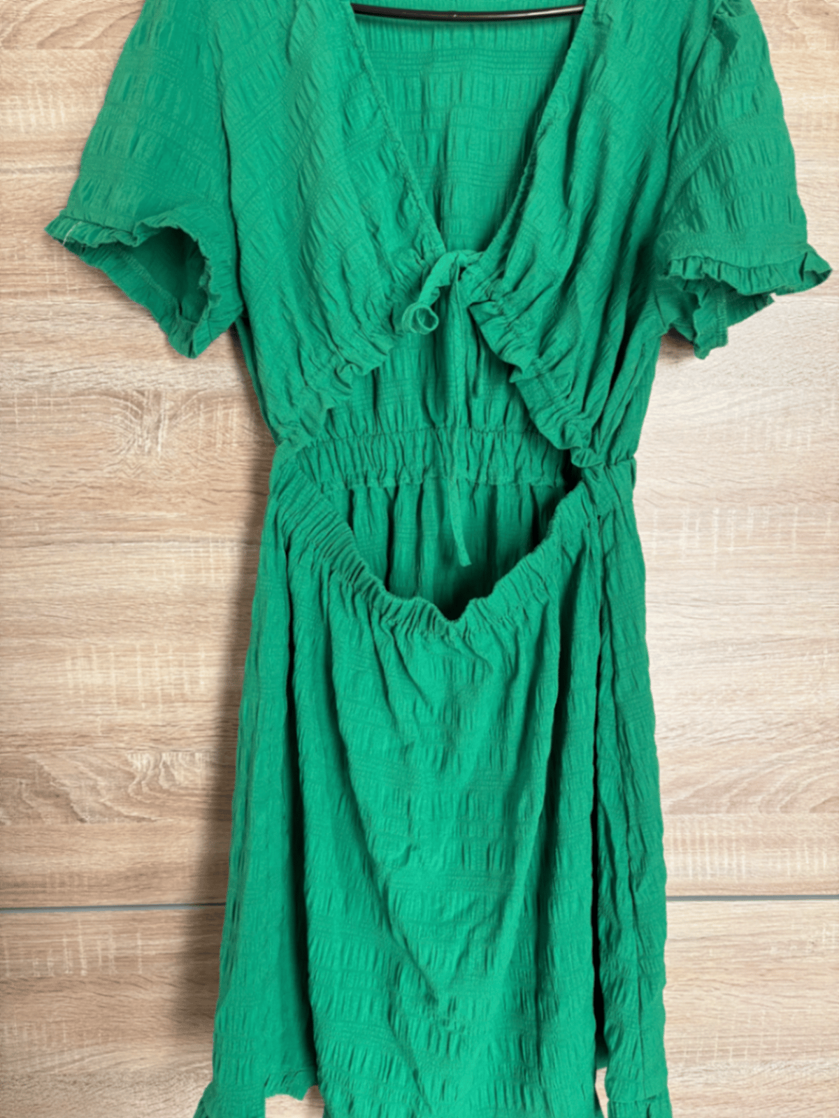 Green Cut Out Textured Dress, photo 2