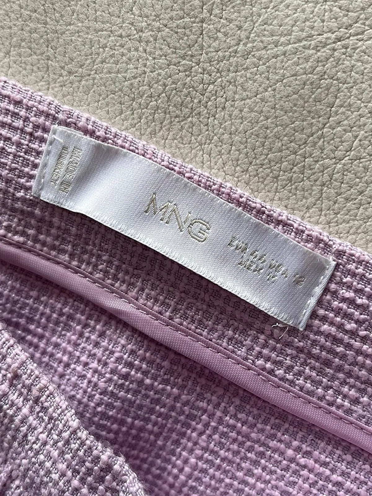 Lilac Textured Mini Skirt Detail - photo 2
