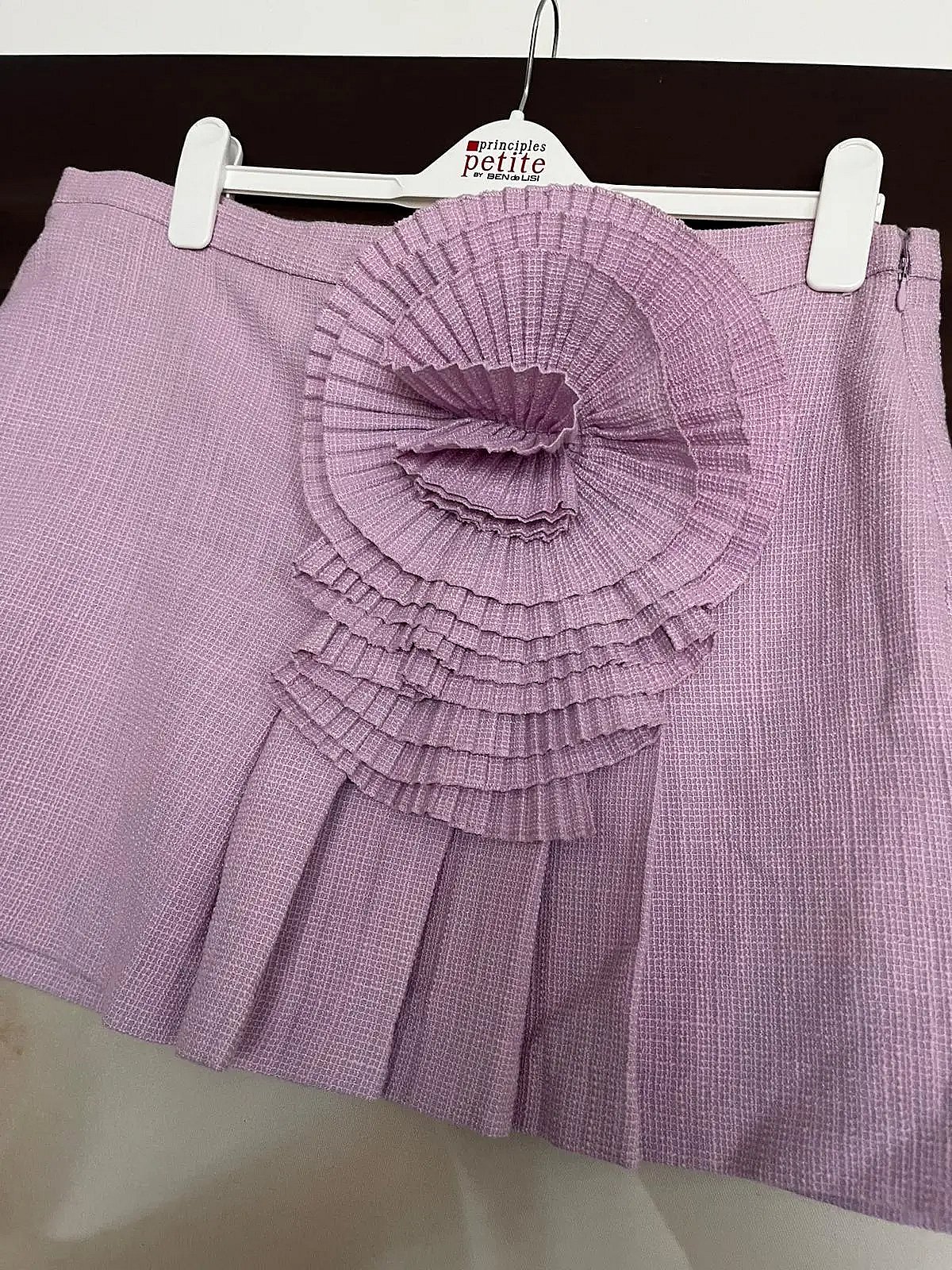 Lilac Textured Mini Skirt Detail - photo 3