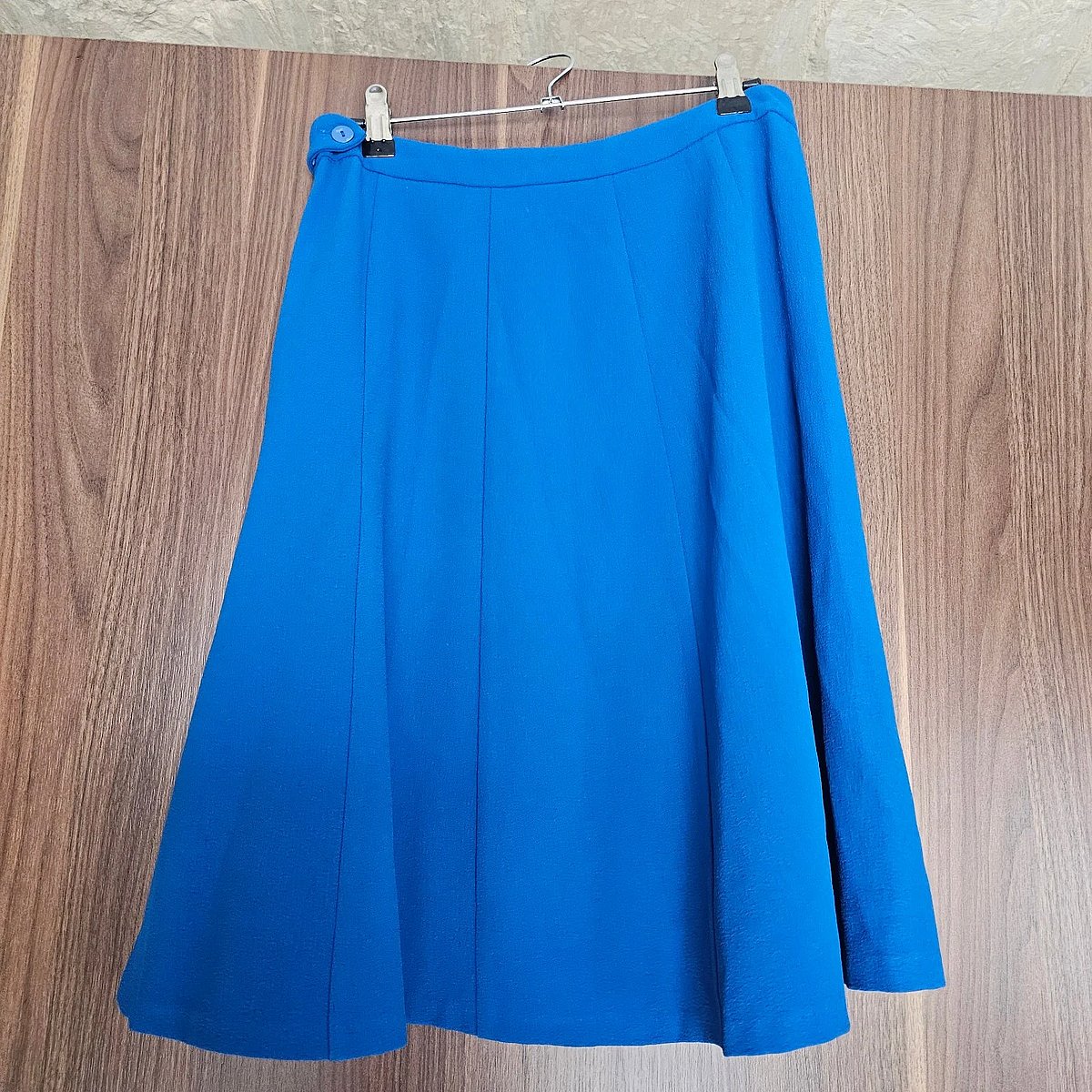 Bright blue A-line skirt - photo 2